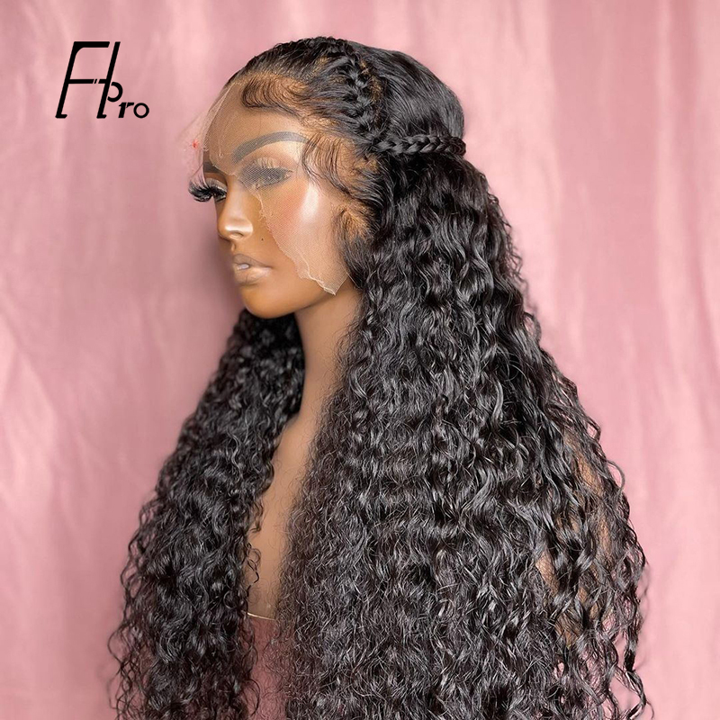 13x6 Front Lace Wig Deep Curly Natural Color Virgin Hair Wigs